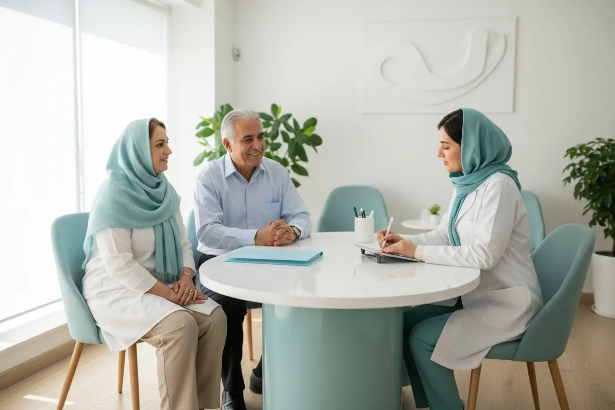 بررسی سابقه پزشکی و داروها در جلسه مشاوره پیش از ایمپلنت