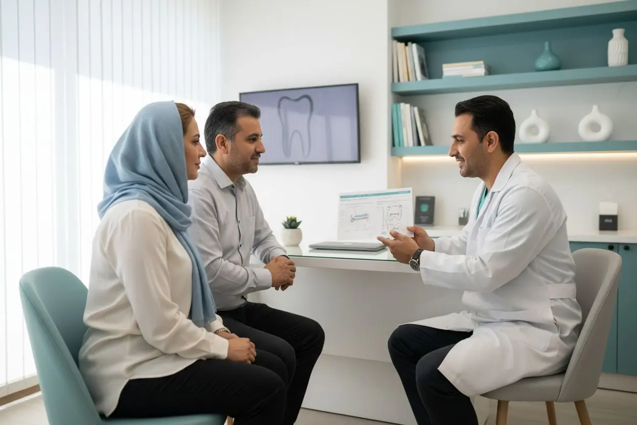 گفتوگوی بیمار و دندانپزشک درباره طرح درمان پیش از رضایت آگاهانه در دندانپزشکی