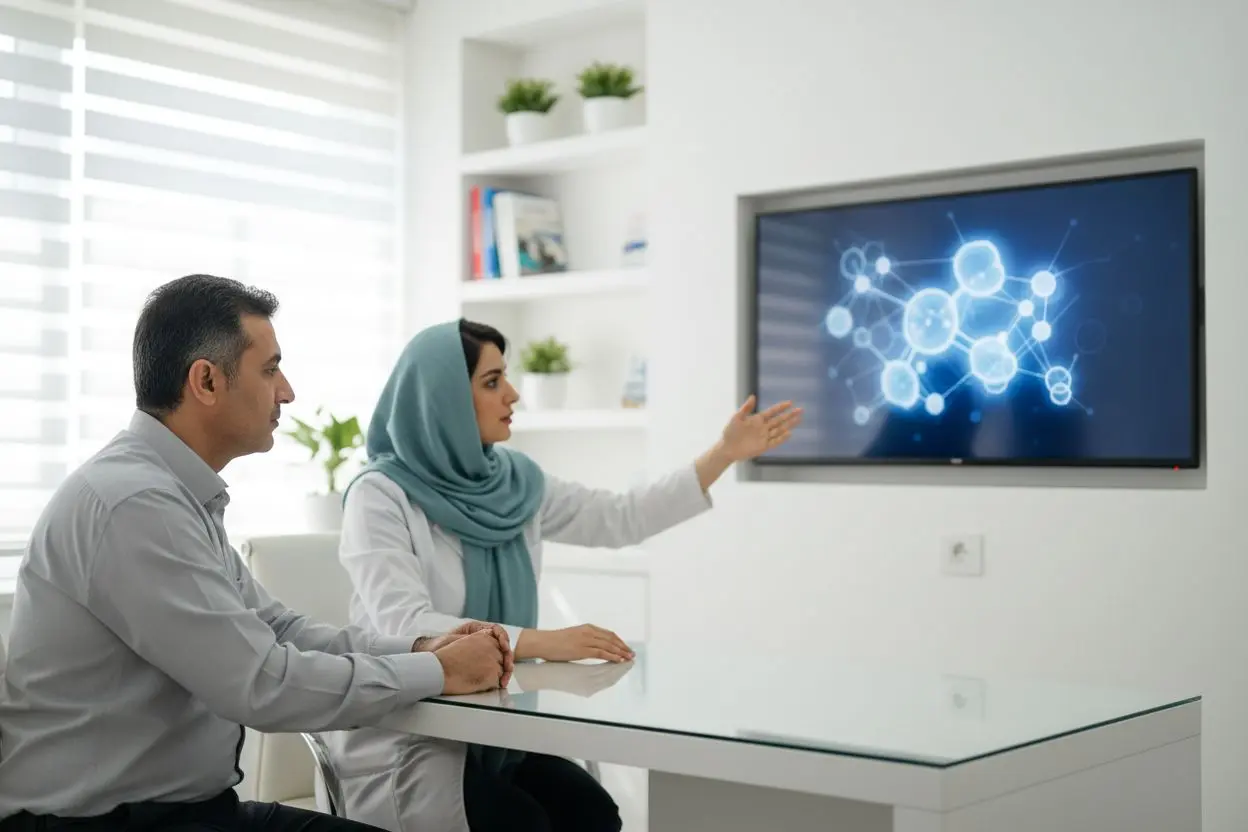 گفت‌وگوی بیمار و دندانپزشک درباره انتخاب میان ایمپلنت کره‌ای و اروپایی