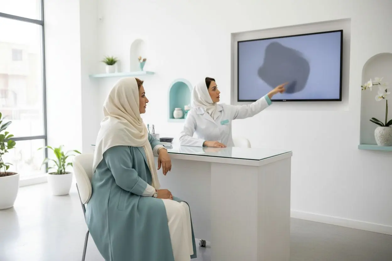 توضیح هزینه پیوند استخوان بر اساس تصویربرداری در جلسه مشاوره
