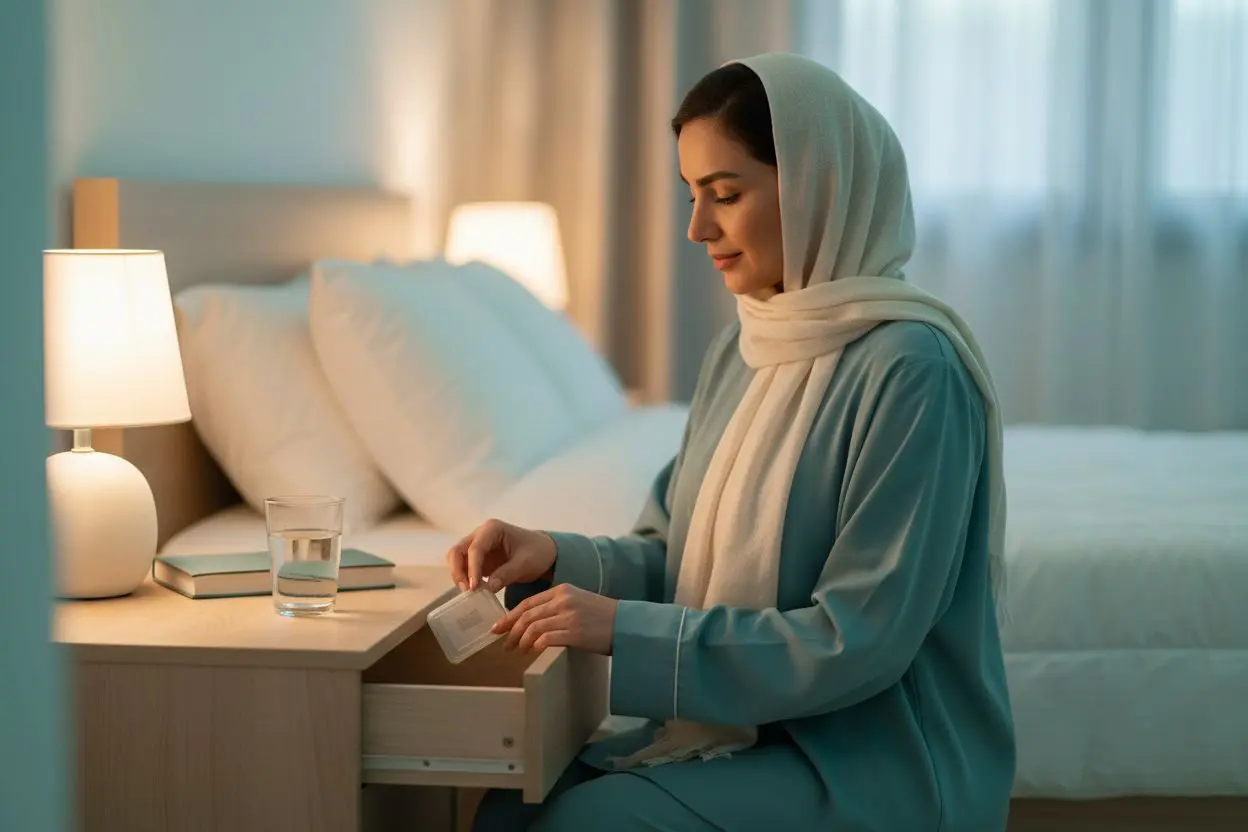 نگهداری محافظ شبانه در جعبه برای پیشگیری از ترک دندان در دندان‌قروچه