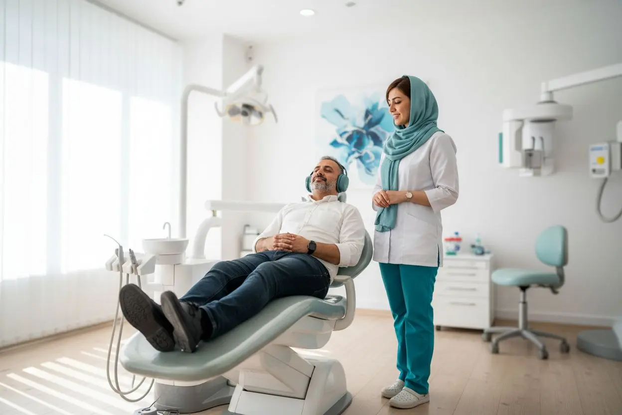 استفاده از هدفون و موسیقی روی یونیت؛ یکی از راهکارهای کنار آمدن با ترس از دندانپزشکی