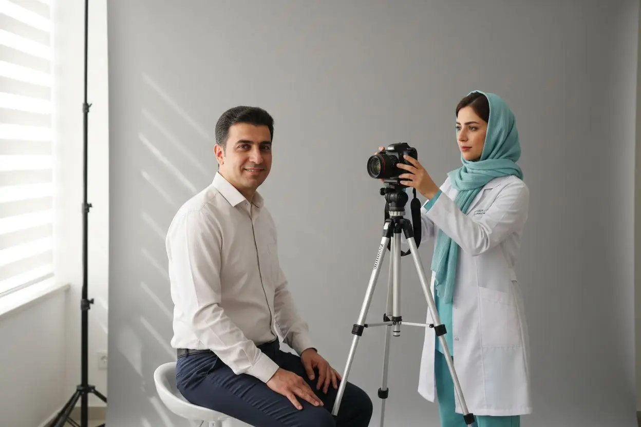 ثبت عکس‌های استاندارد چهره برای طراحی لبخند دیجیتال در مطب