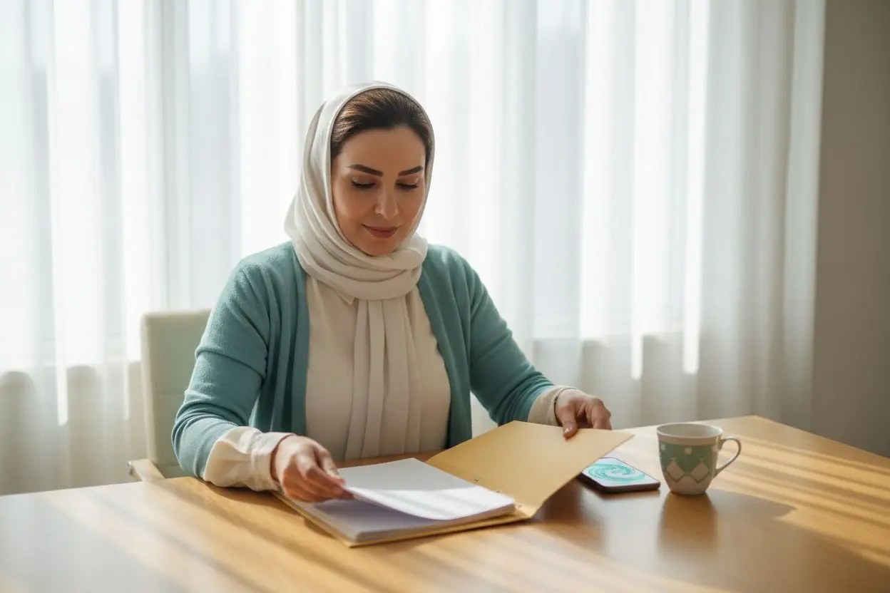 مرتب کردن مدارک درمان پس از بازگشت از ایمپلنت در مشهد