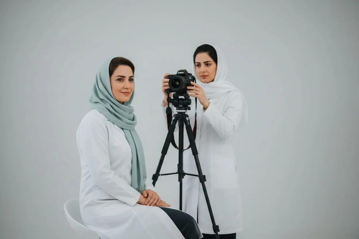 ثبت عکس استاندارد چهره برای انتخاب فرم دندان مناسب صورت در طراحی لبخند
